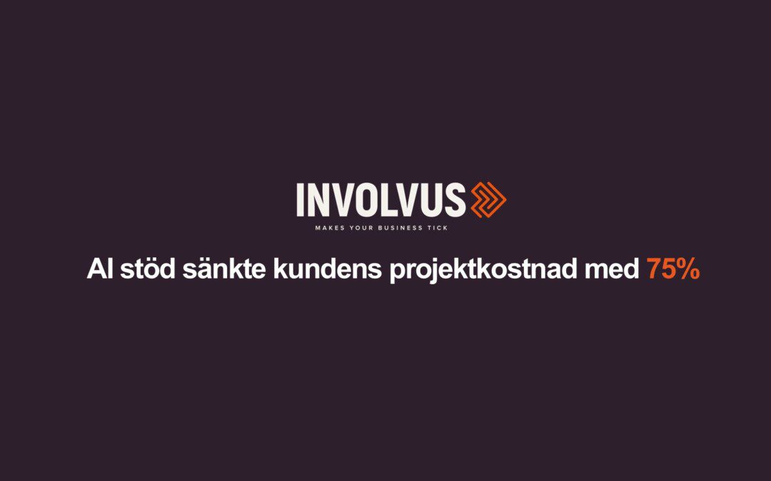 AI-stöd sänkte kundens projektkostnad med 75%